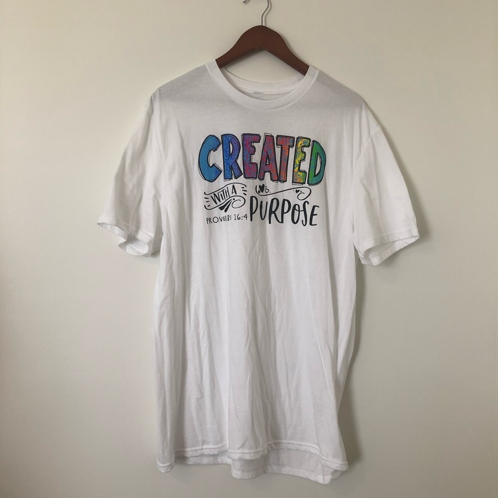 { love in faith } • created with a purpose t-shirt